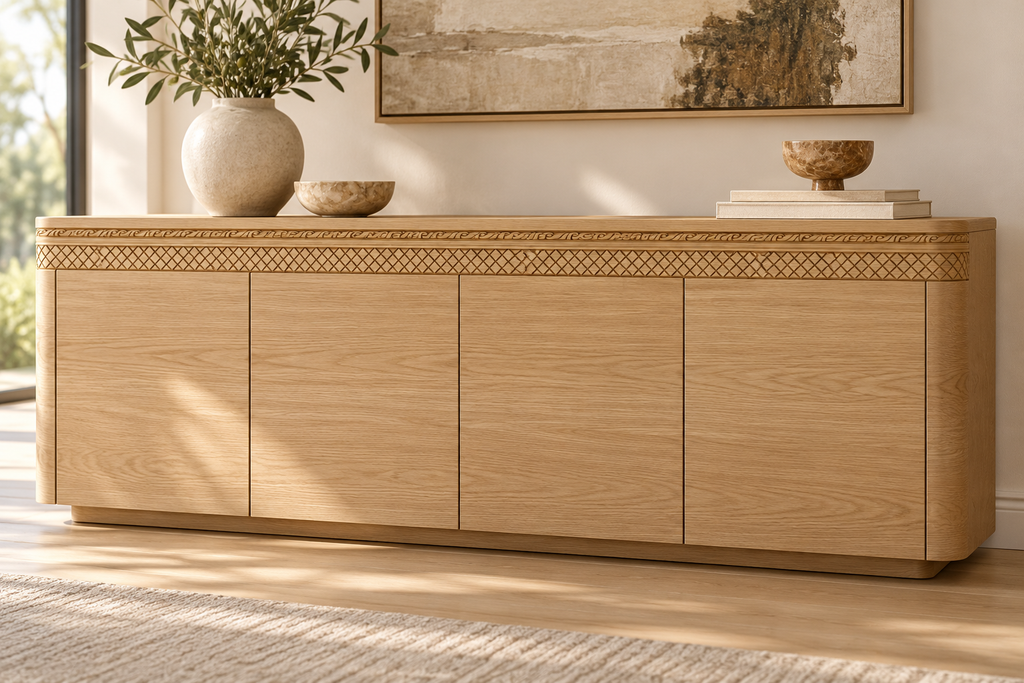 Moldura de madera grabada para mueble MM-140 – Kit de 4 piezas