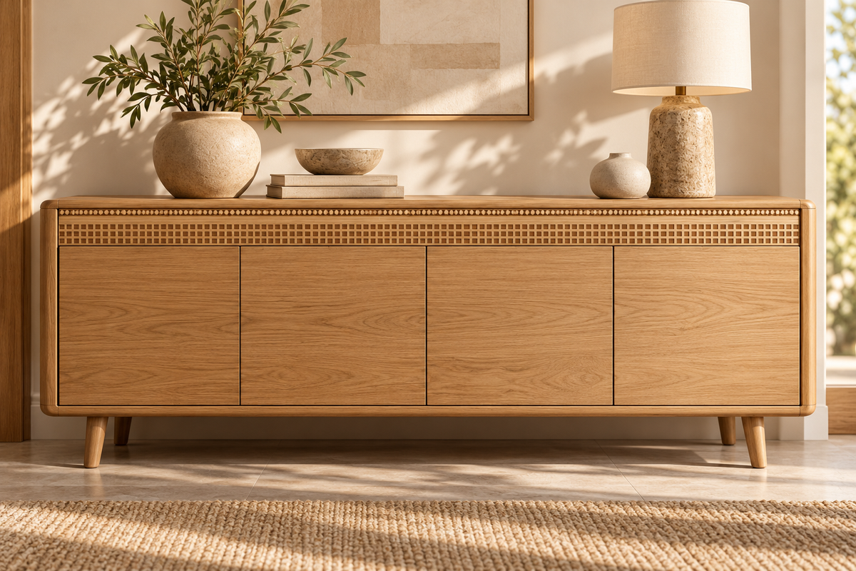Moldura de madera grabada para mueble MM-141 – Kit de 4 piezas