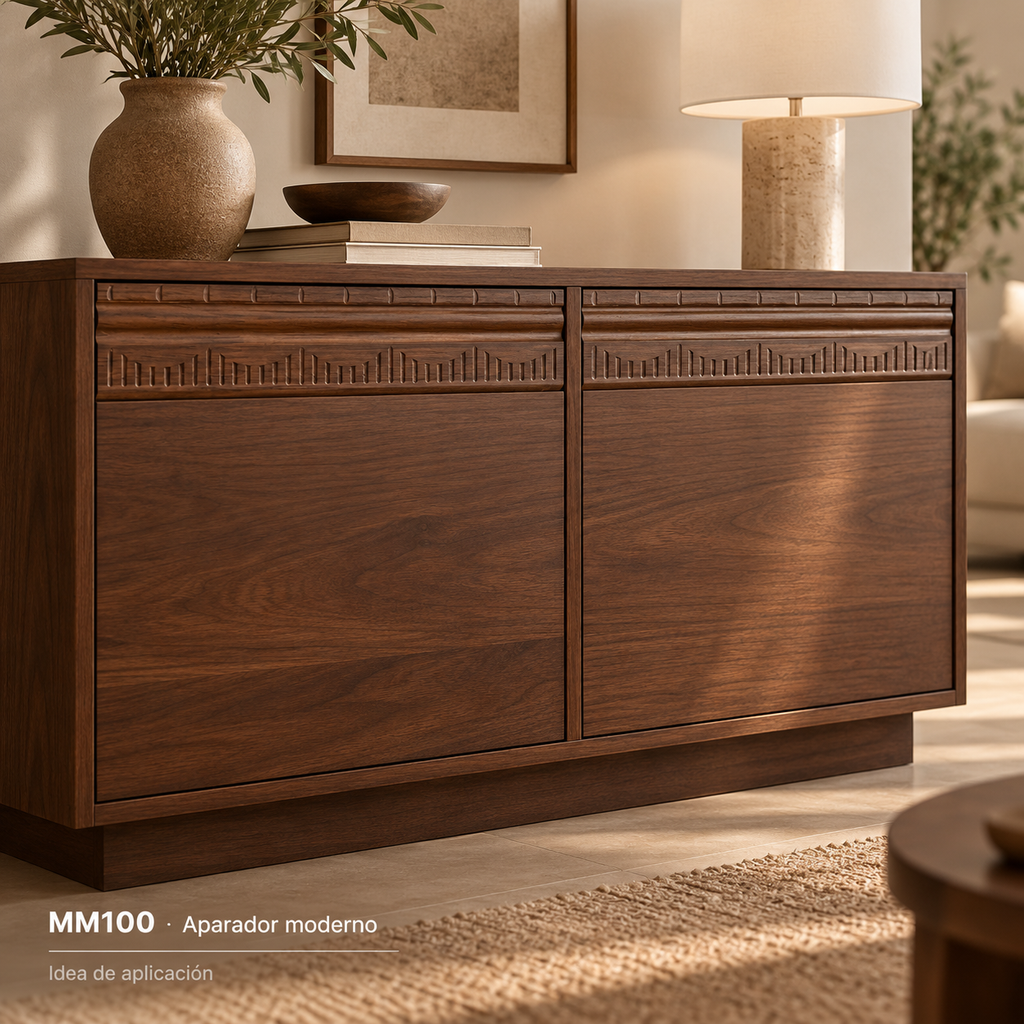 Moldura de madera grabada para mueble MM-100 – Kit de 4 piezas