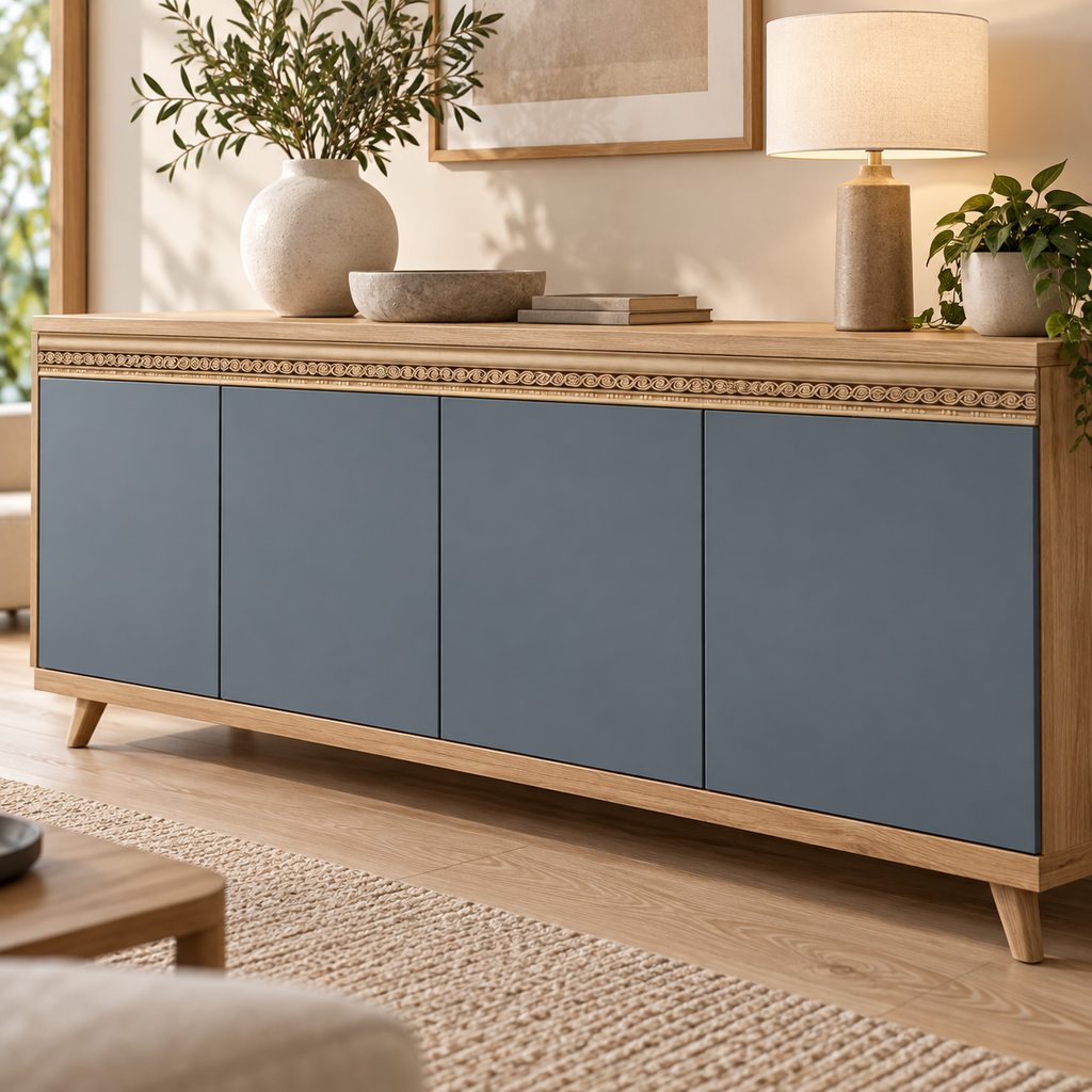 Moldura de madera grabada para mueble MM-82 – Kit de 4 piezas