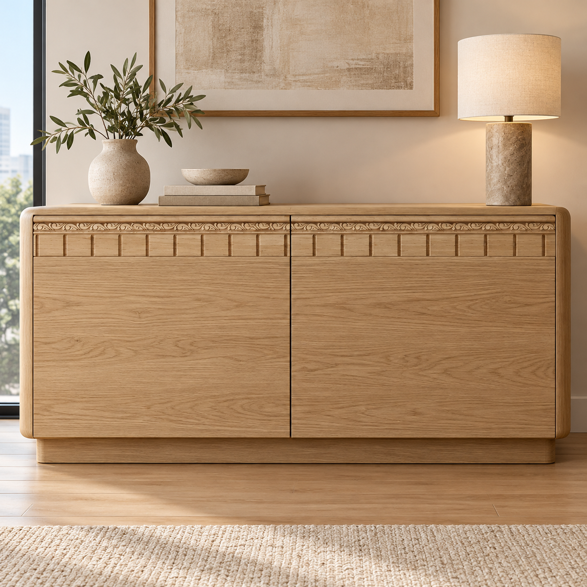 Moldura de madera grabada para mueble MM-77 – Kit de 4 piezas