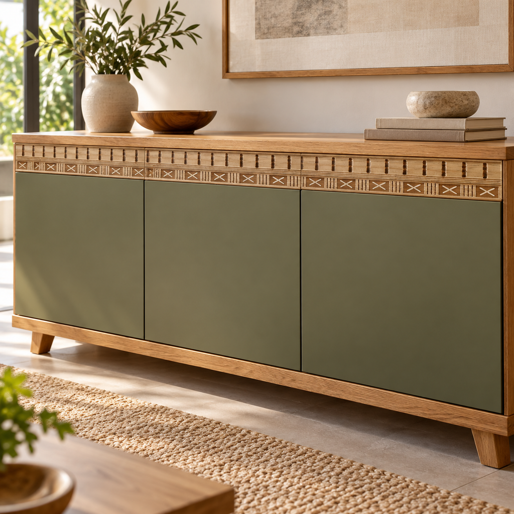 Moldura de madera grabada para mueble MM-80 – Kit de 4 piezas
