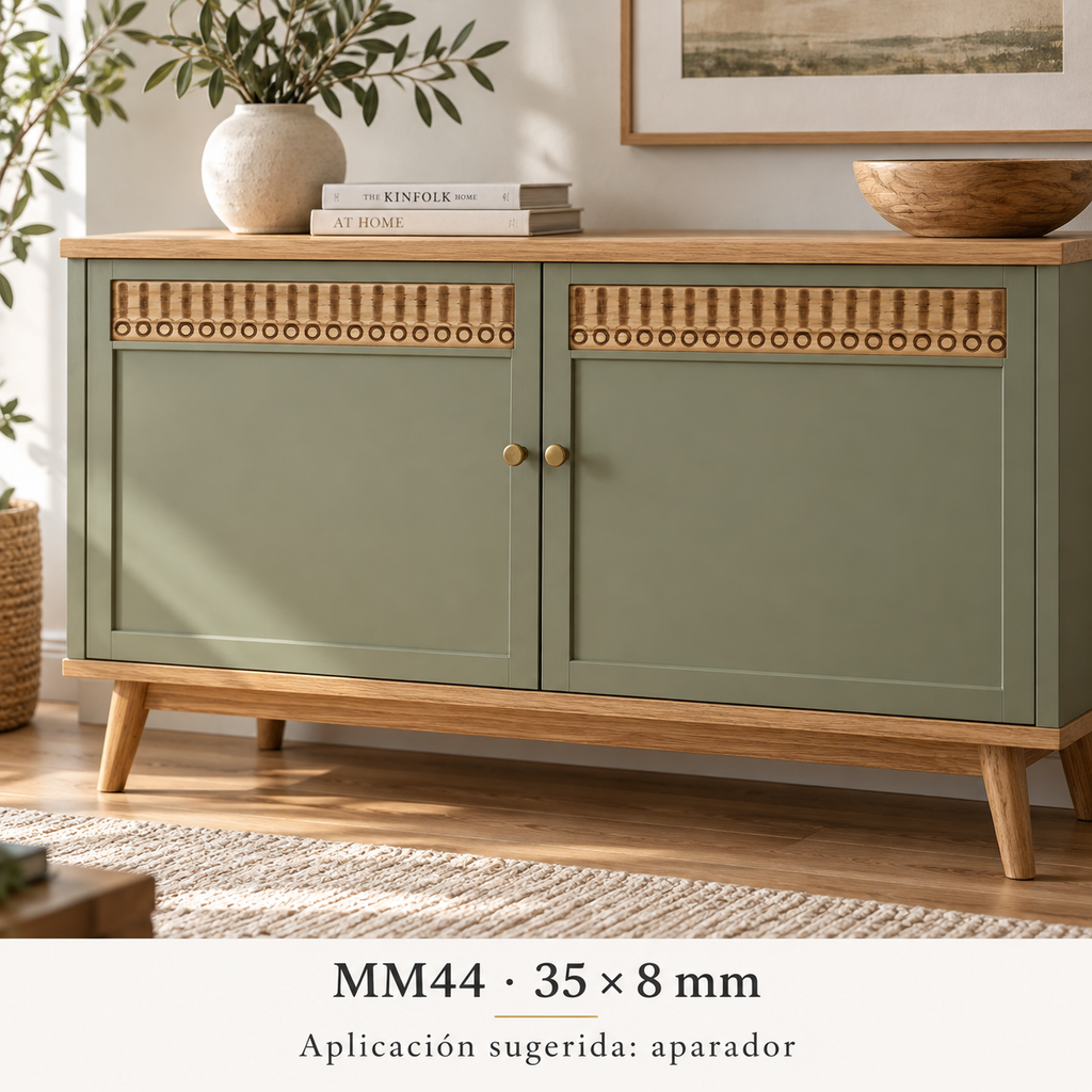 Moldura de madera grabada para mueble MM-44 – Kit de 4 piezas