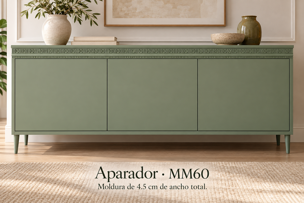 Moldura de madera grabada para mueble MM-60 – Kit de 4 piezas