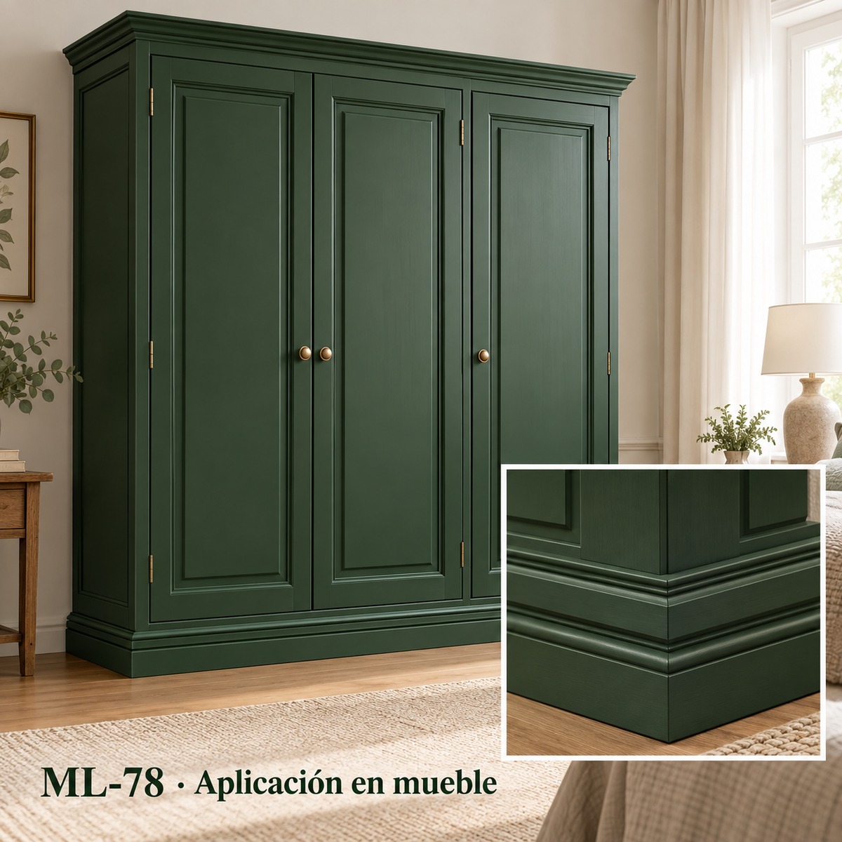Kit de 4 tiras moldura lisa modelo ML-78 TIPO ZOCLO