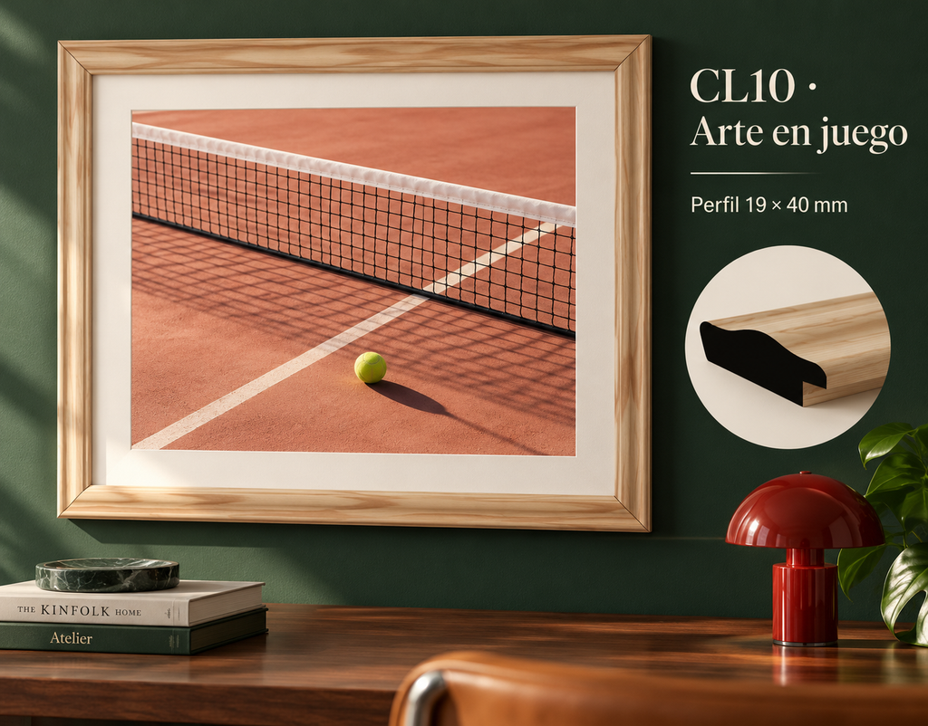 Moldura de madera lisa para marco CL10 – Kit de 4 piezas