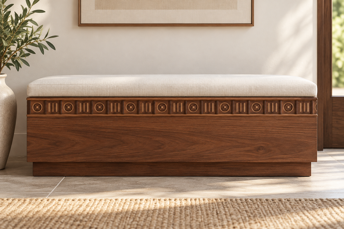 Moldura de madera grabada para mueble MM-54 – Kit de 4 piezas