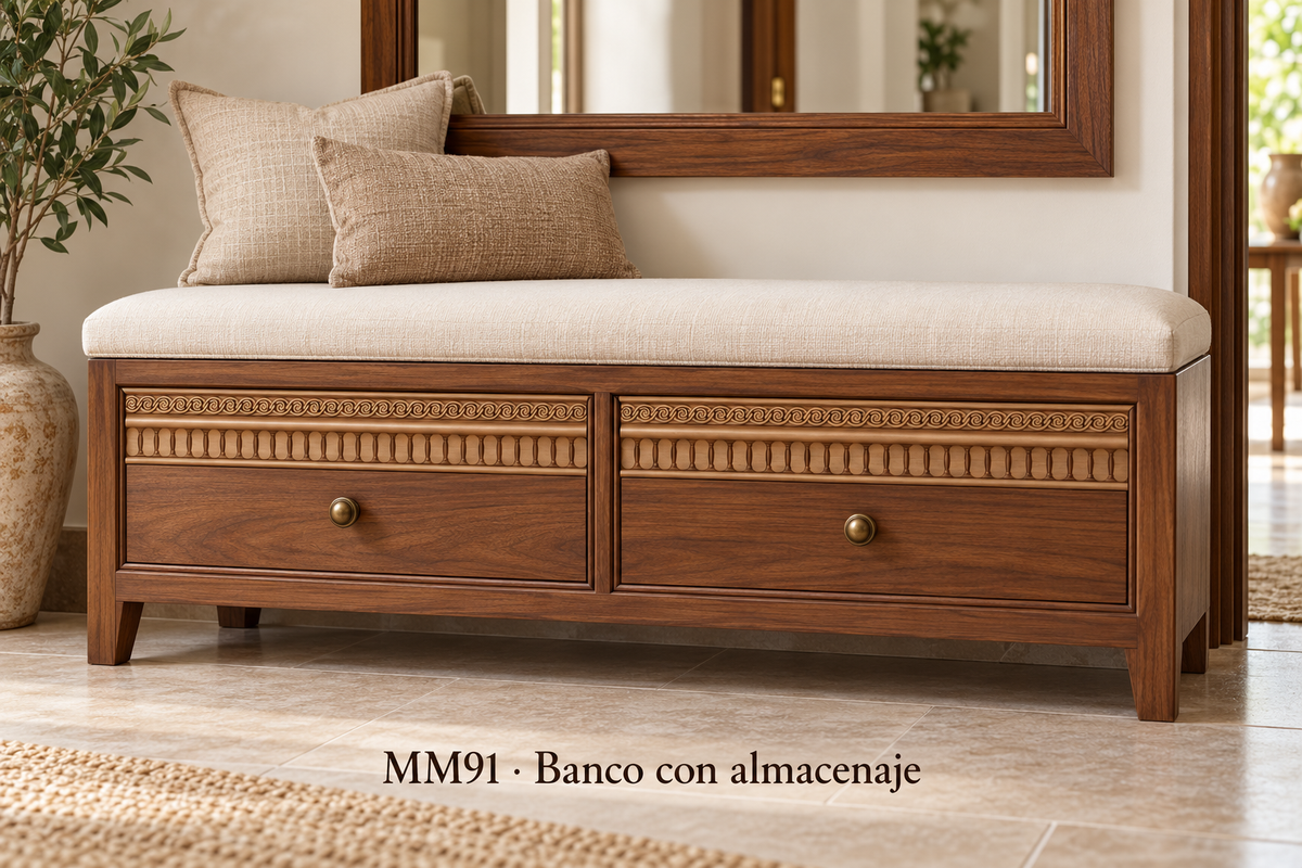 Moldura de madera grabada para mueble MM-91 – Kit de 4 piezas