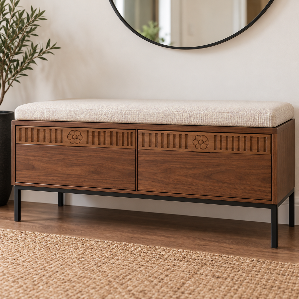 Moldura de madera grabada para mueble MM-73 – Kit de 4 piezas