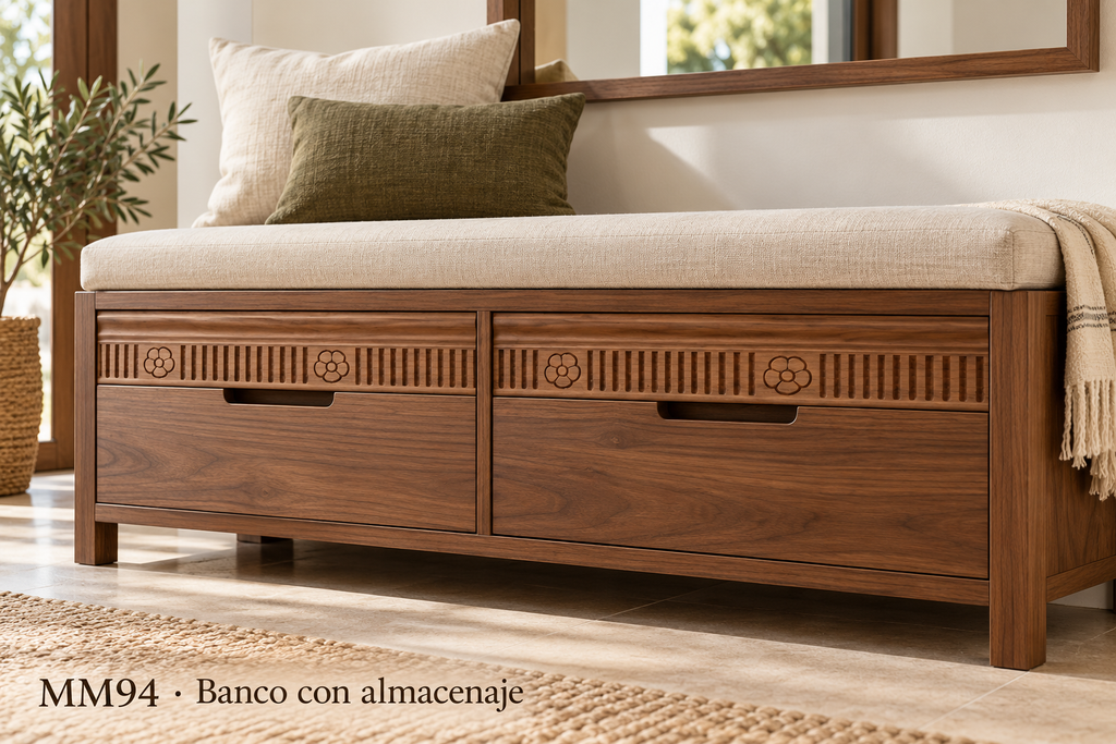 Moldura de madera grabada para mueble MM-94 – Kit de 4 piezas
