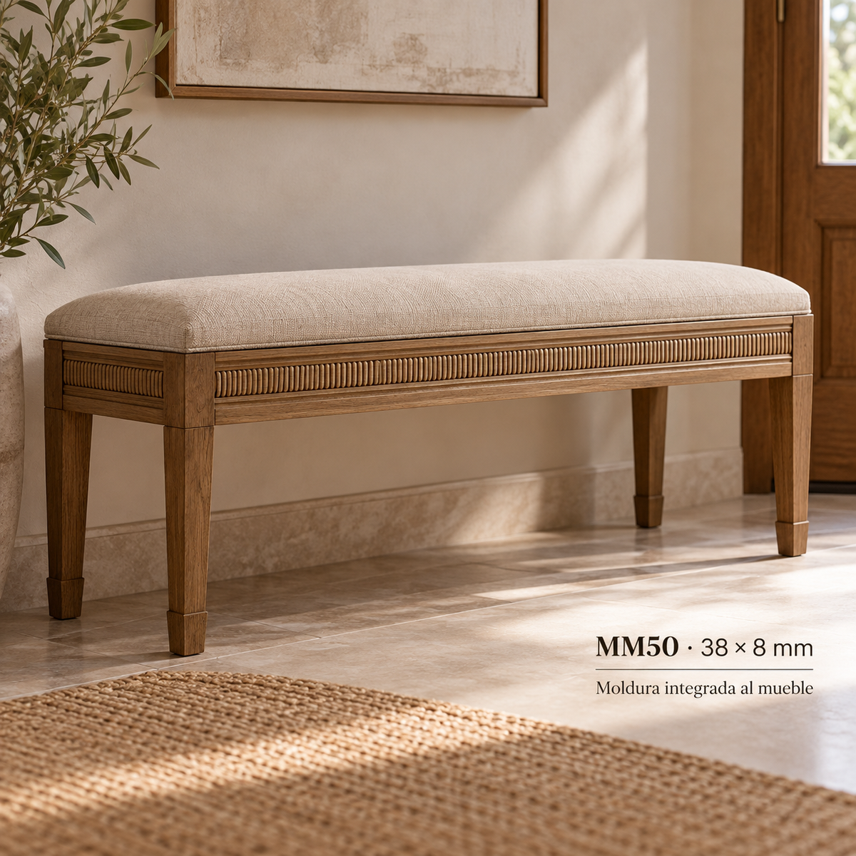 Moldura de madera grabada para mueble MM-50 – Kit de 4 piezas