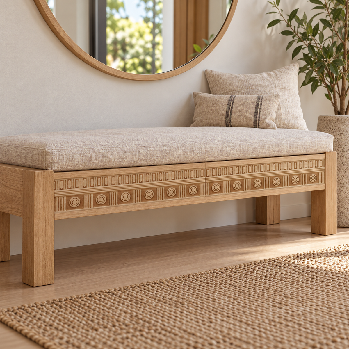 Moldura de madera grabada para mueble MM-87 – Kit de 4 piezas