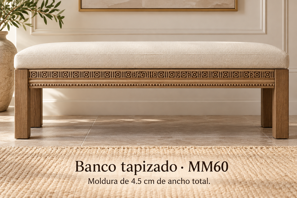 Moldura de madera grabada para mueble MM-60 – Kit de 4 piezas