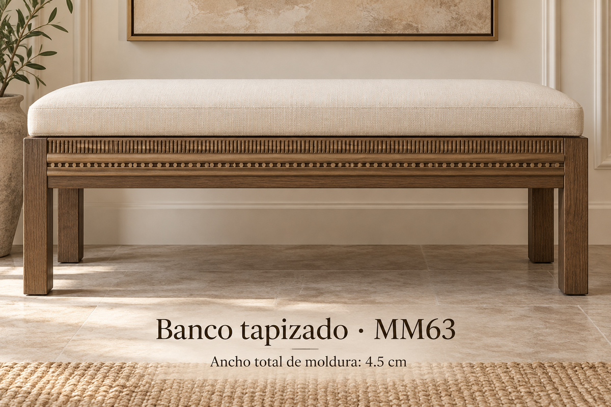 Moldura de madera grabada para mueble MM-63 – Kit de 4 piezas
