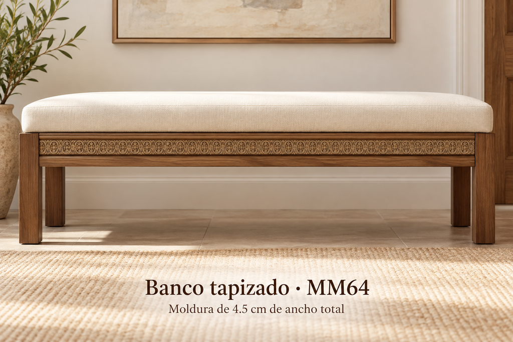 Moldura de madera grabada para mueble MM-64 – Kit de 4 piezas