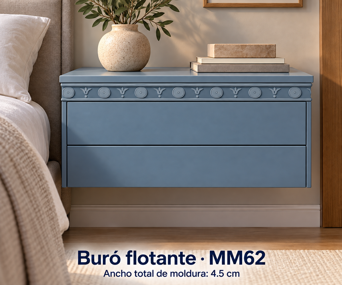 Moldura de madera grabada para mueble MM-62 – Kit de 4 piezas