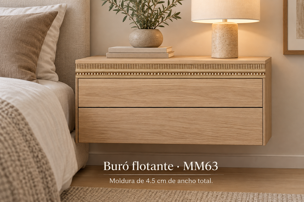 Moldura de madera grabada para mueble MM-63 – Kit de 4 piezas