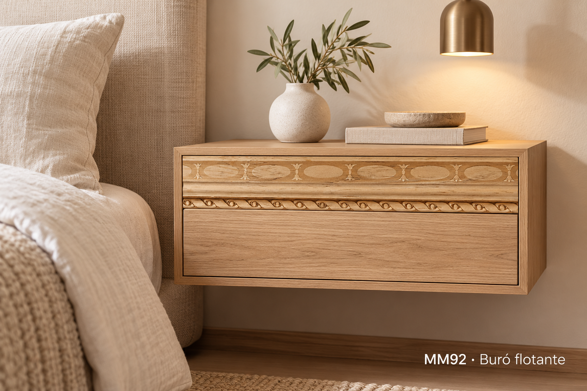 Moldura de madera grabada para mueble MM-92 – Kit de 4 piezas