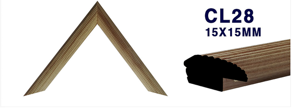 Moldura de madera lisa para marco CL28 – Kit de 4 piezas