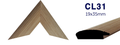 Moldura de madera lisa para marco CL31 – Kit de 4 piezas