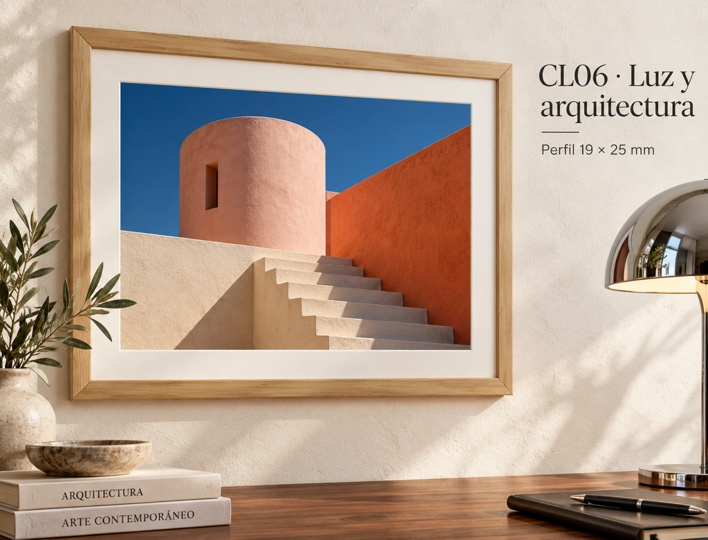 Moldura de madera lisa para marco CL06 – Kit de 4 piezas