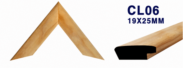 Moldura de madera lisa para marco CL06 – Kit de 4 piezas