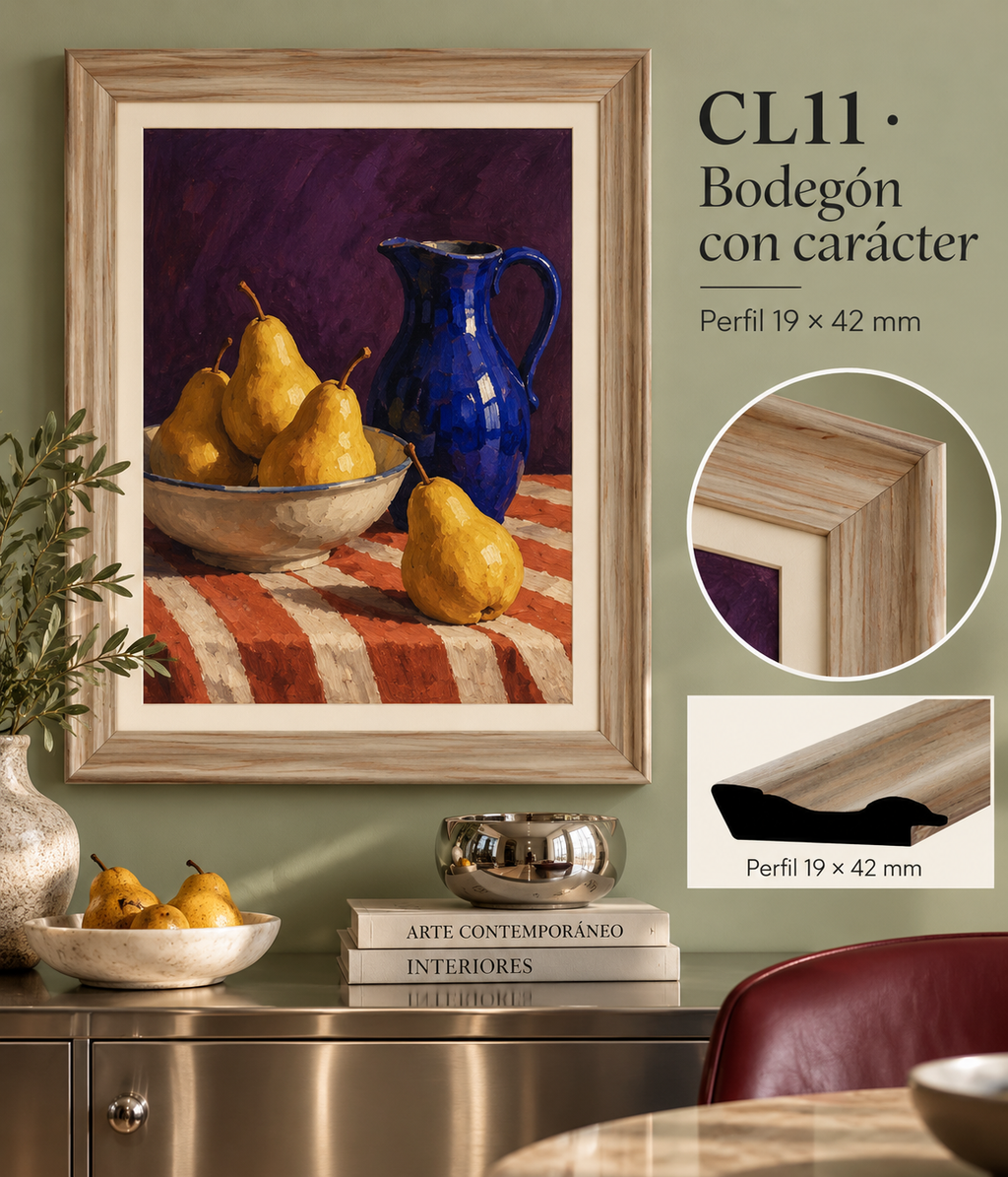 Moldura de madera lisa para marco CL11 – Kit de 4 piezas