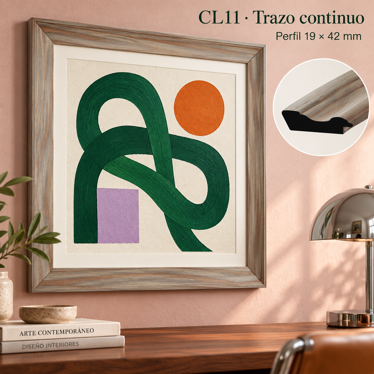 Moldura de madera lisa para marco CL11 – Kit de 4 piezas
