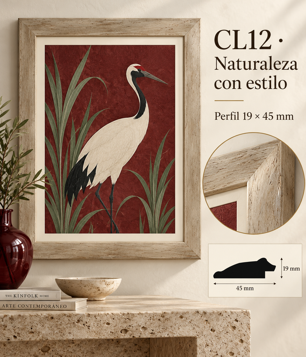 Moldura de madera lisa para marco CL12 – Kit de 4 piezas