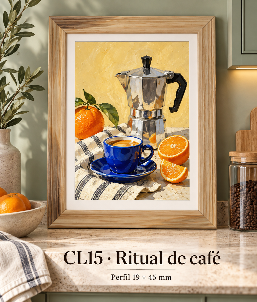 Moldura de madera lisa para marco CL15 – Kit de 4 piezas