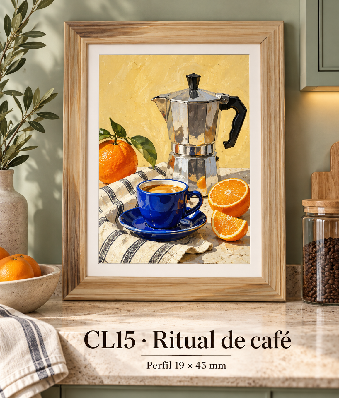 Moldura de madera lisa para marco CL15 – Kit de 4 piezas
