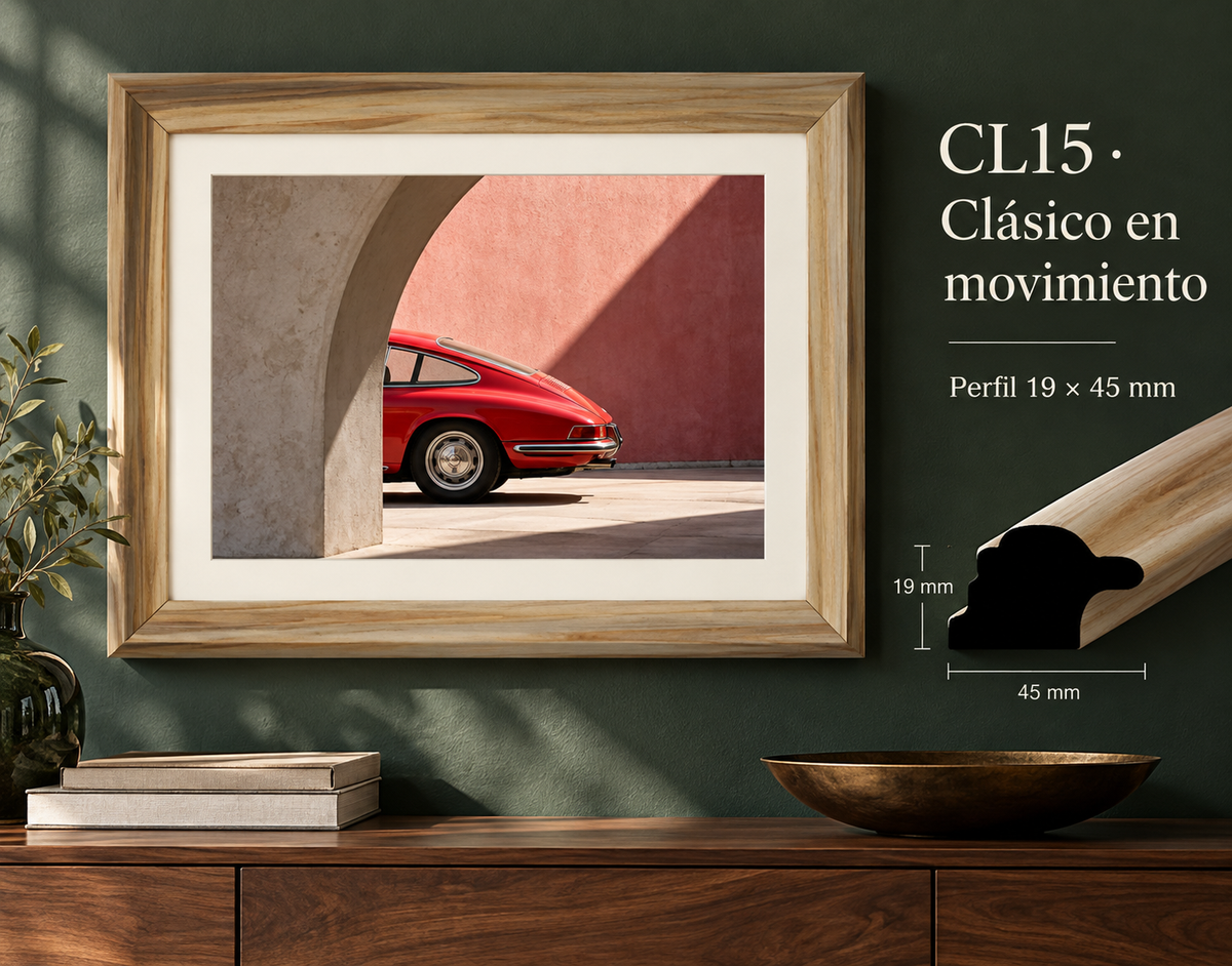 Moldura de madera lisa para marco CL15 – Kit de 4 piezas
