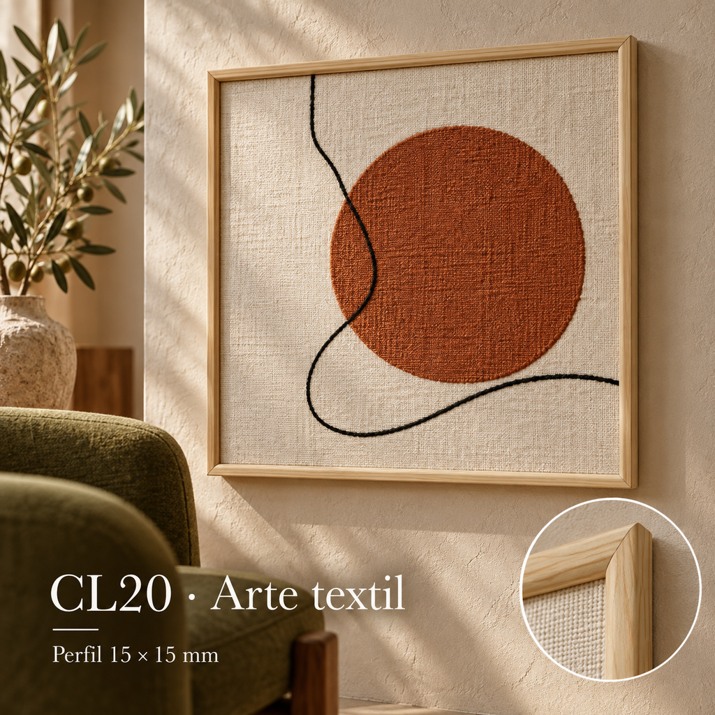 Moldura de madera lisa para marco CL20 – Kit de 4 piezas