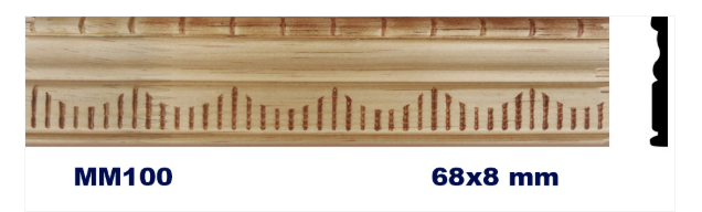 Moldura de madera grabada para mueble MM-100 – Kit de 2 piezas