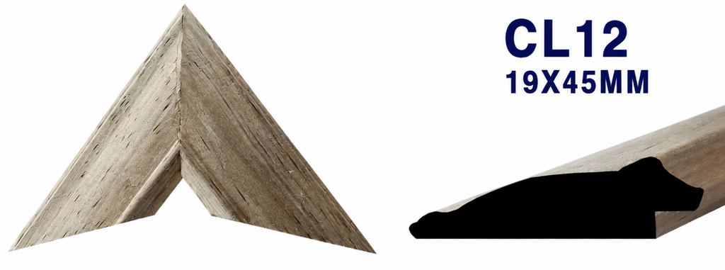 Moldura de madera lisa para marco CL12 – Kit de 4 piezas