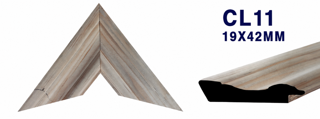 Moldura de madera lisa para marco CL11 – Kit de 4 piezas