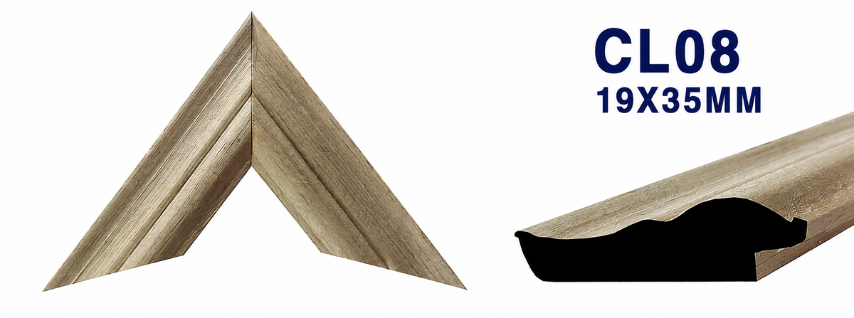 Moldura de madera lisa para marco CL08 – Kit de 4 piezas