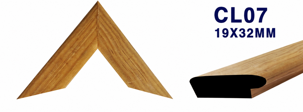 Moldura de madera lisa para marco CL07 – Kit de 4 piezas