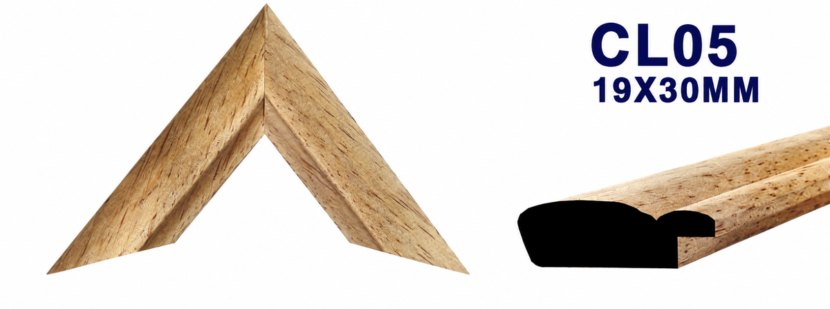 Moldura de madera lisa para marco CL05 – Kit de 4 piezas