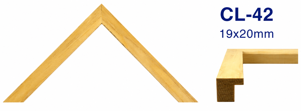 Moldura de madera lisa para marco CL42 – Kit de 4 piezas