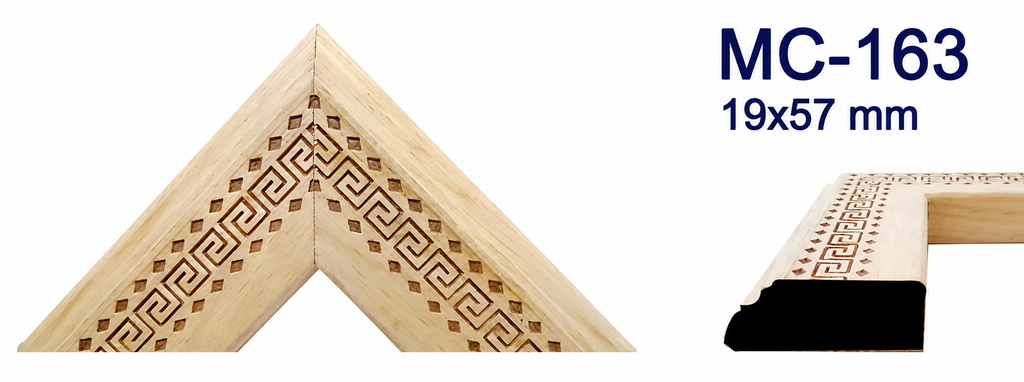 Moldura de madera grabada para marco MC163 – Kit de 4 piezas
