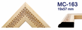 Moldura de madera grabada para marco MC163 – Kit de 4 piezas
