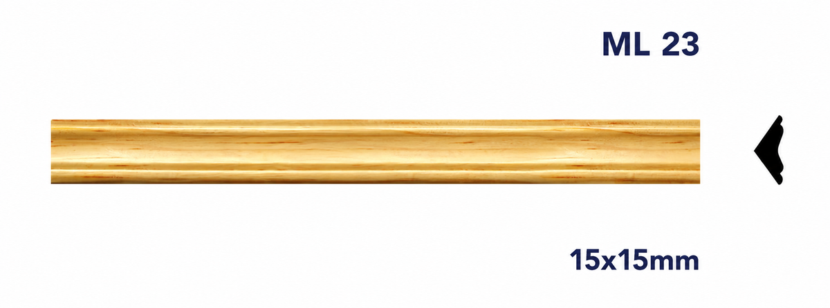 Moldura de madera lisa para mueble ML-23  – Kit de 4 Piezas TIPO ESQUINERA