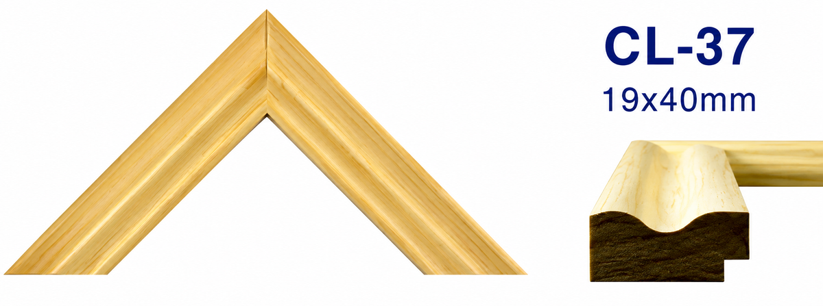 Moldura de madera lisa para marco CL37 – Kit de 4 piezas