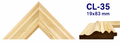 Moldura de madera lisa para marco CL35 – Kit de 4 piezas