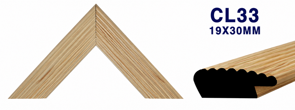 Moldura de madera lisa para marco CL33 – Kit de 4 piezas