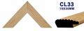 Moldura de madera lisa para marco CL33 – Kit de 4 piezas