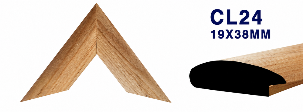 Moldura de madera lisa para marco CL24 – Kit de 4 piezas