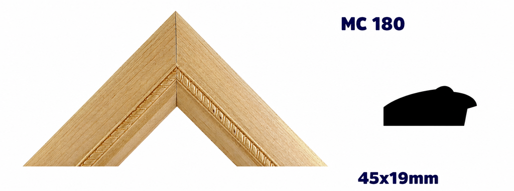 Moldura de madera grabada para marco MC180 – Kit de 4 piezas