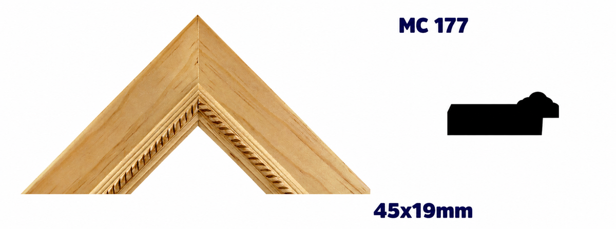 Moldura de madera grabada para marco MC177 – Kit de 4 piezas